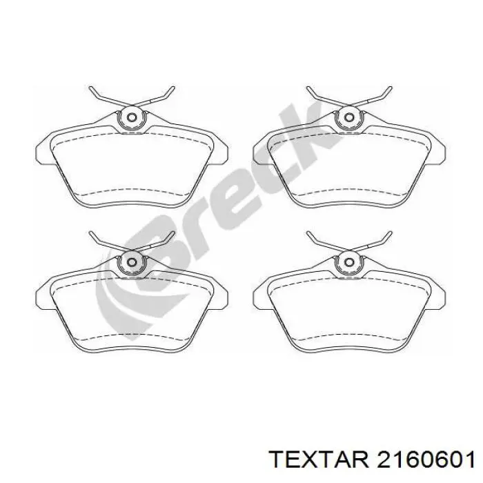 Задні гальмівні колодки Textar 2160601 ціна, від 15.58 USD