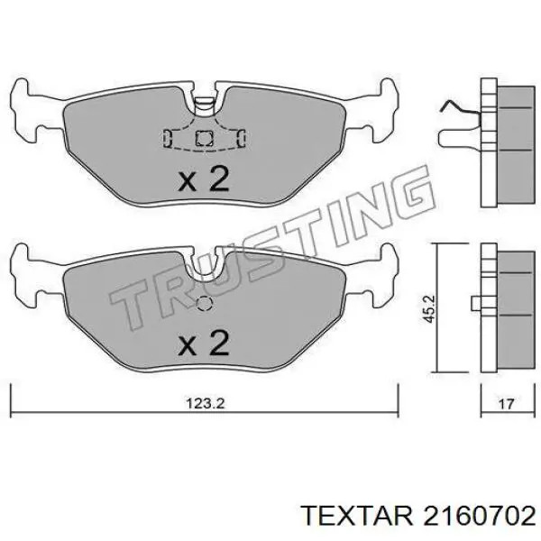 Задні гальмівні колодки Textar 2160702 ціна, від 19.05 USD