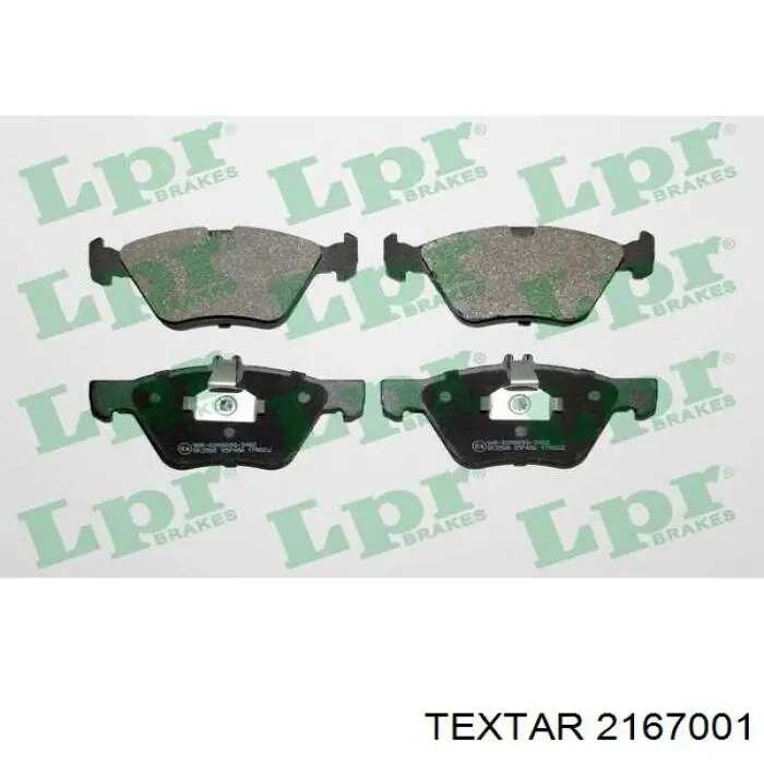2167001 Textar Передні гальмівні колодки