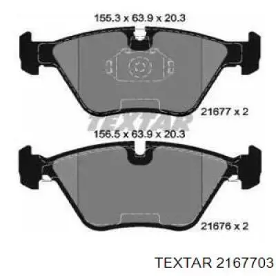 Гальмівні колодки Textar 2167703 ціна, від 51.06 USD