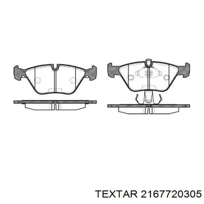 2167720305 Textar Передні гальмівні колодки