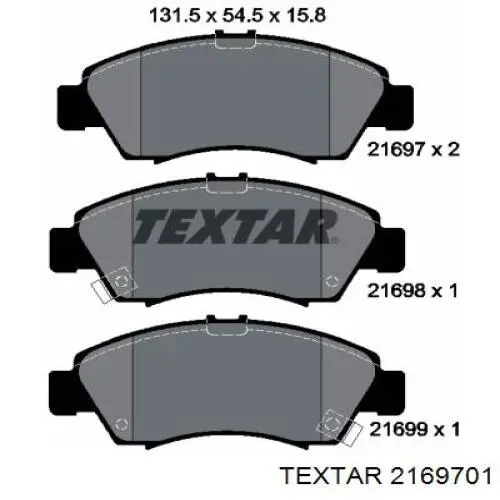 Гальмівні колодки Textar 2169701 ціна, від 18.71 USD