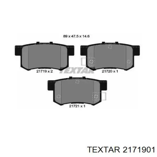 Задні гальмівні колодки Textar 2171901 ціна, від 15.10 USD