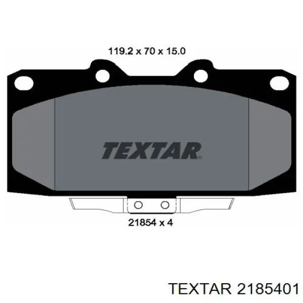 Колодки гальмівні передні, дискові 2185401 Textar