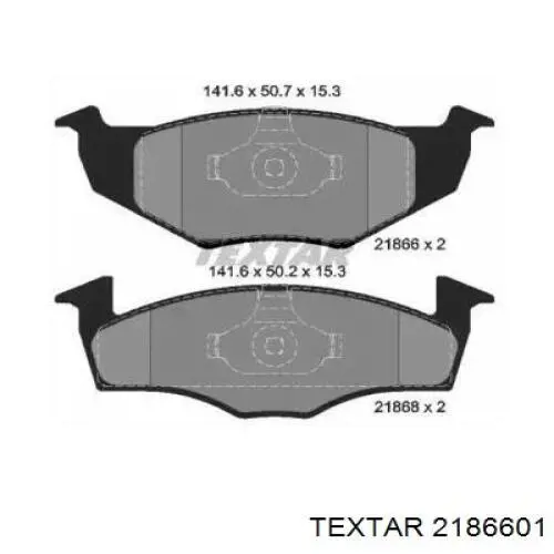 Купити 2186601 Textar Колодки гальмівні передні, дискові