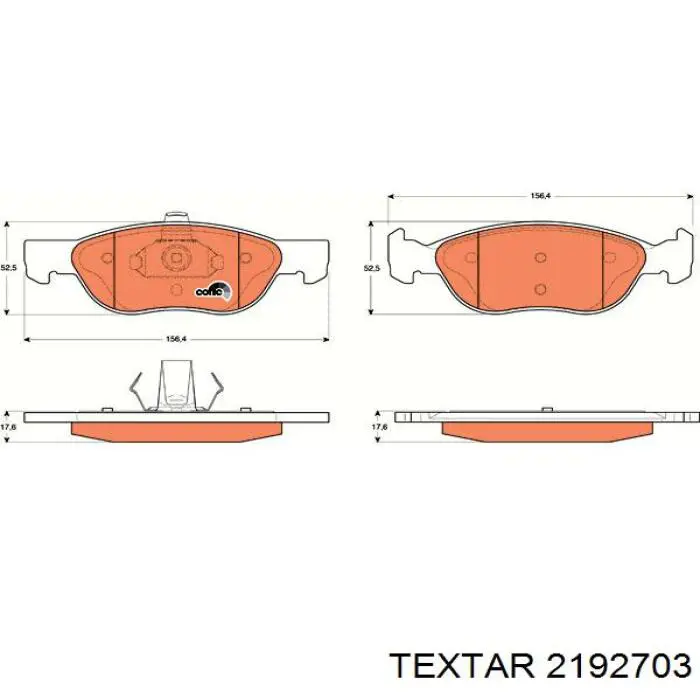 Гальмівні колодки Textar 2192703 ціна, від 17.82 USD