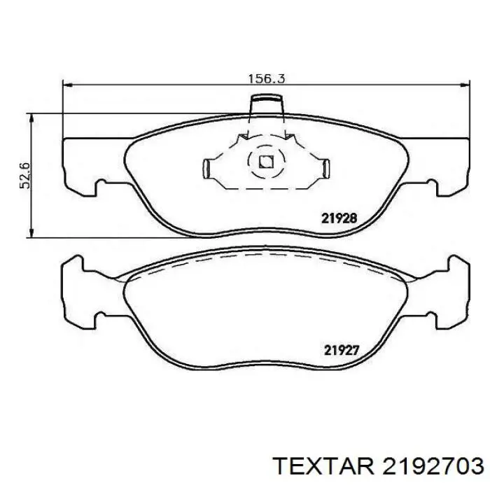 2192703 Textar колодки гальмівні передні, дискові