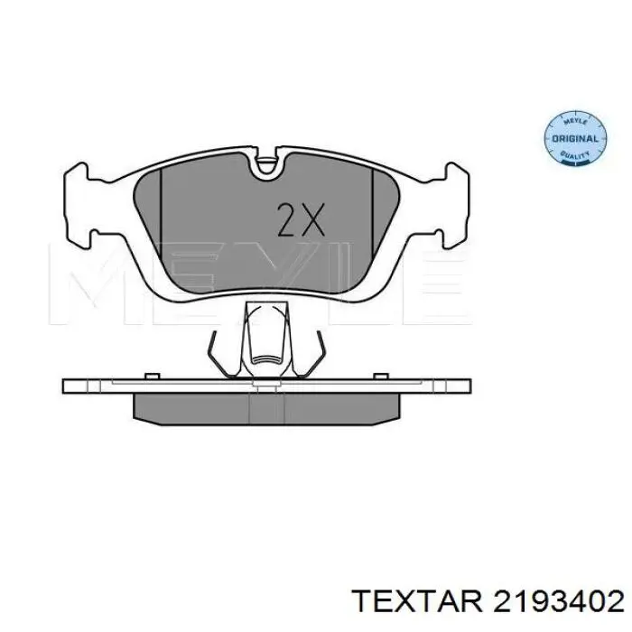 Задні гальмівні колодки 2193402 Textar