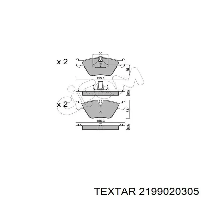 Гальмівні колодки Textar 2199020305 ціна, від 22.08 USD