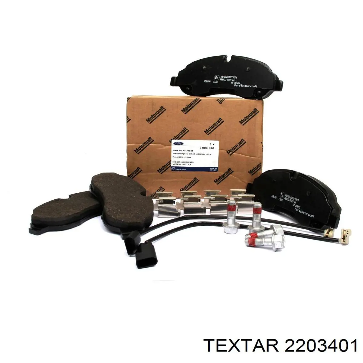 Купити 2203401 Textar Колодки гальмівні передні, дискові