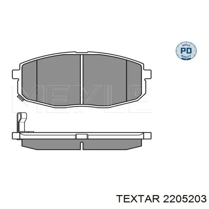 Колодки гальмівні передні, дискові 2205203 Textar