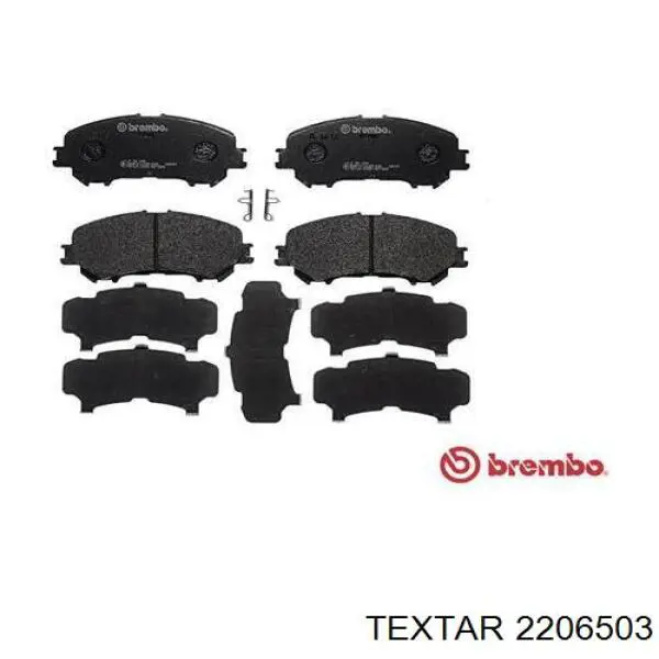 Колодки гальмівні передні, дискові 2206503 Textar