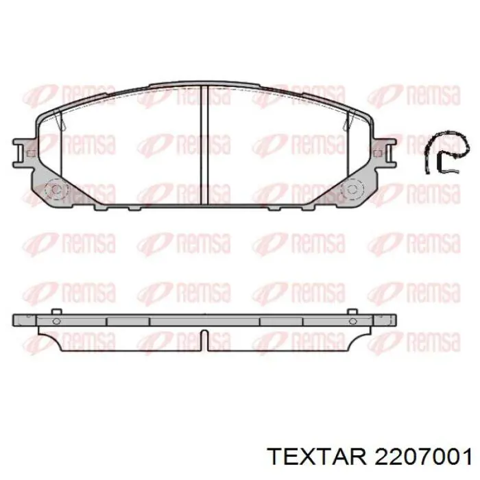 Гальмівні колодки Textar 2207001 ціна, від 35.93 USD