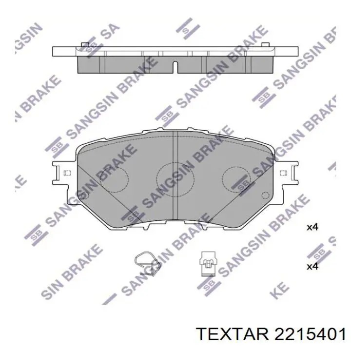 Гальмівні колодки Textar 2215401 ціна, від 55.73 USD