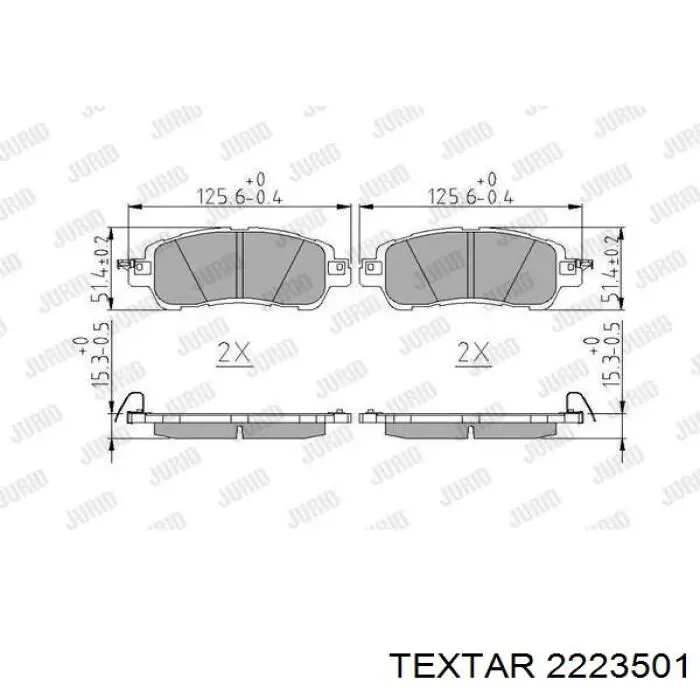 Гальмівні колодки Textar 2223501 ціна, від 25.91 USD