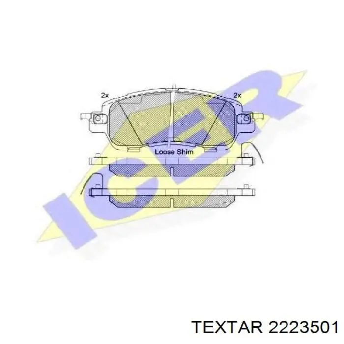 Купити 2223501 Textar Колодки гальмівні передні, дискові