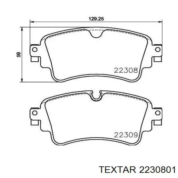 Задні гальмівні колодки Textar 2230801 ціна, від 63.33 USD