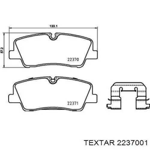 Задні гальмівні колодки 2237001 Textar