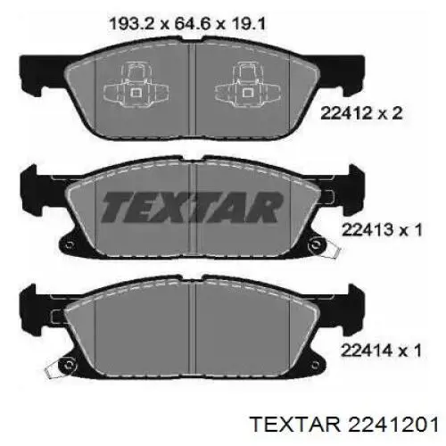Гальмівні колодки Textar 2241201 ціна, від 61.00 USD