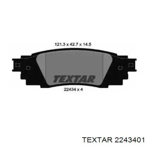 Купити 2243401 Textar Задні колодки