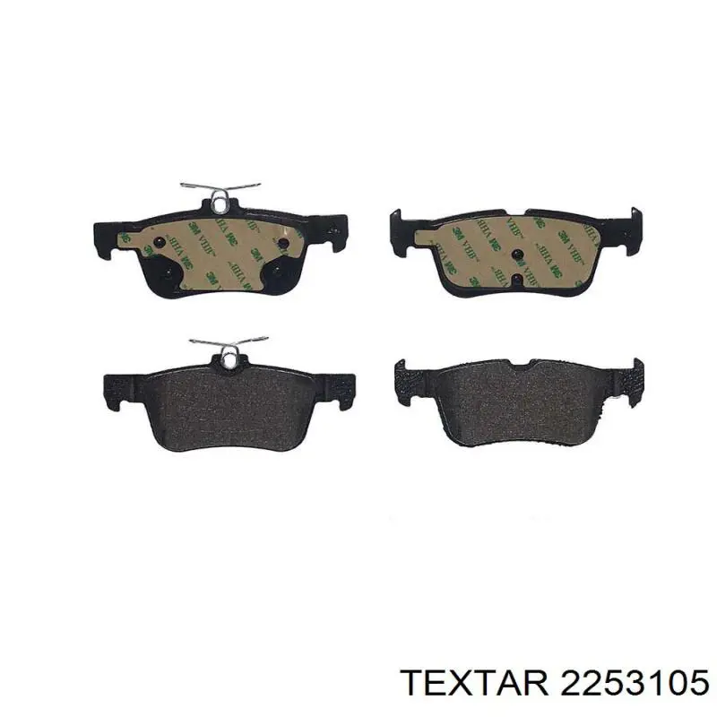 2253105 Textar Колодки гальмівні задні, дискові