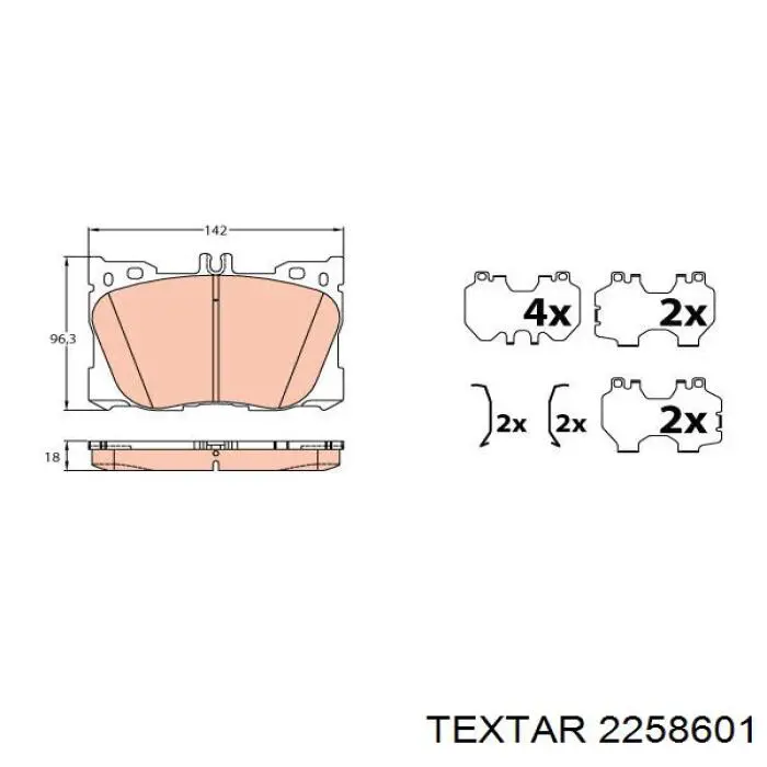 Гальмівні колодки Textar 2258601 ціна, від 74.14 USD