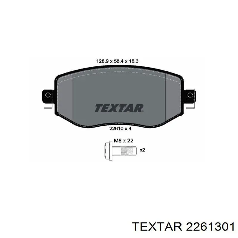 Задні гальмівні колодки Textar 2261301 ціна, від 34.28 USD