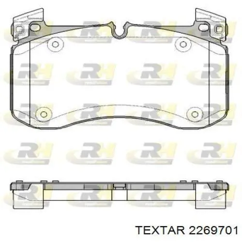 Купити 2269701 Textar Колодки гальмівні передні, дискові