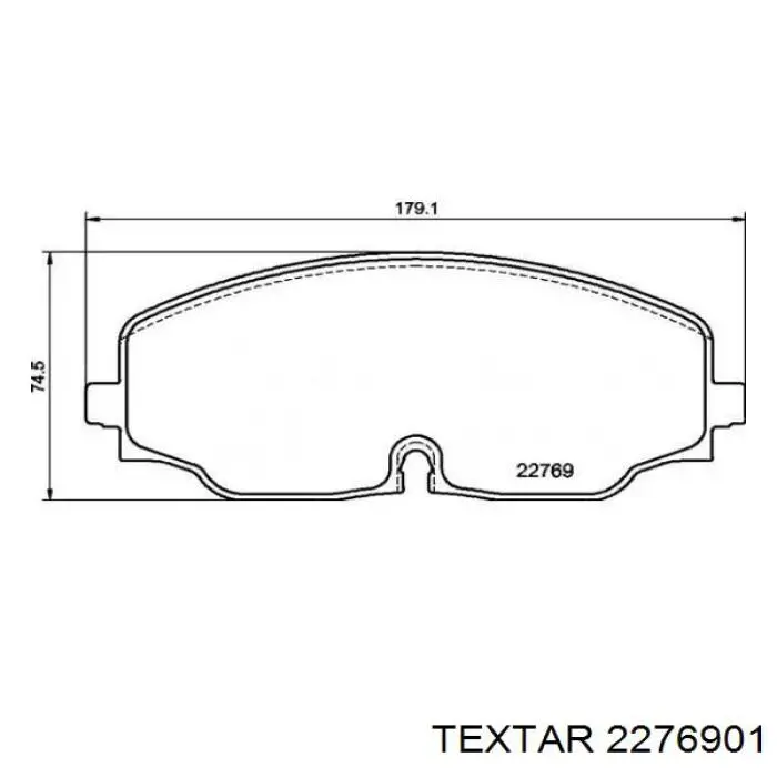 Колодки гальмівні передні, дискові 2276901 Textar