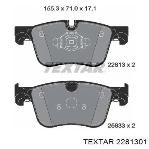 Гальмівні колодки Textar 2281301 ціна, від 41.47 USD