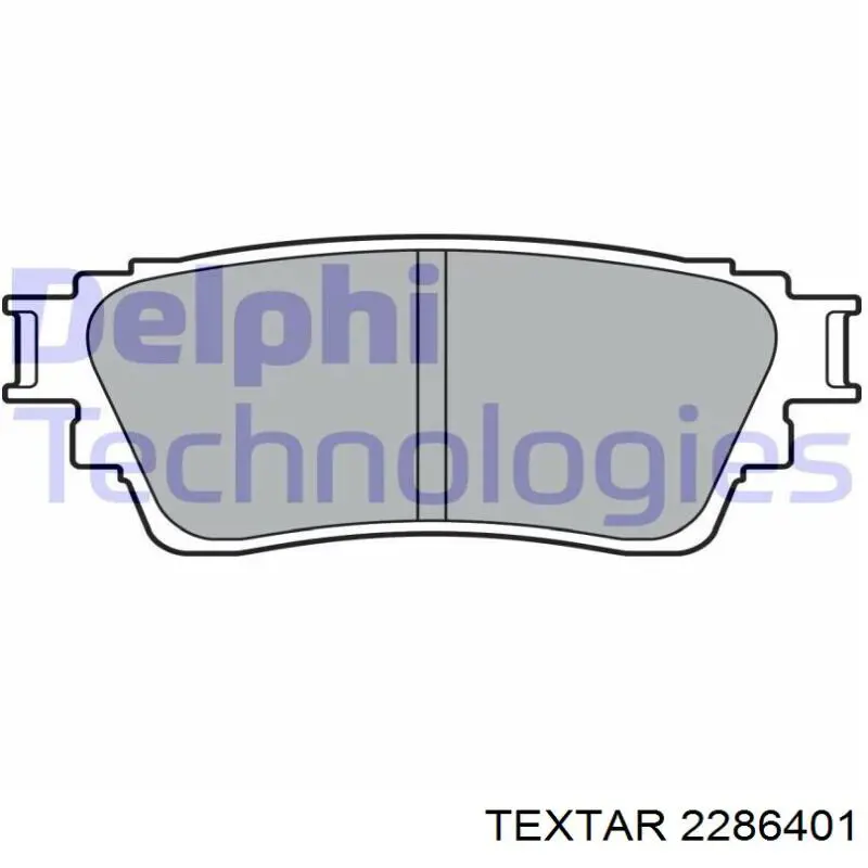 2286401 Textar колодки гальмові задні, дискові