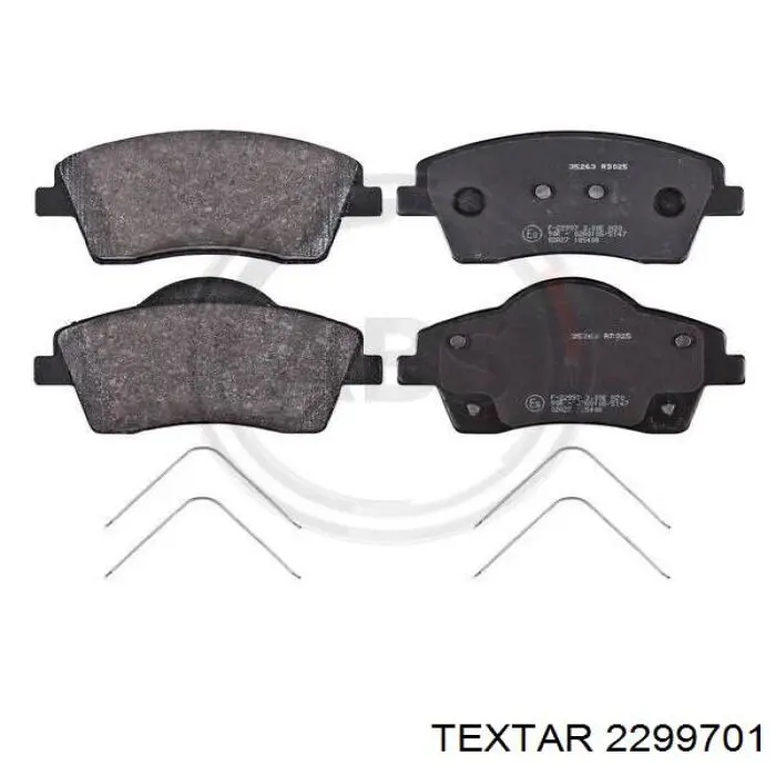 2299701 Textar Передні гальмівні колодки