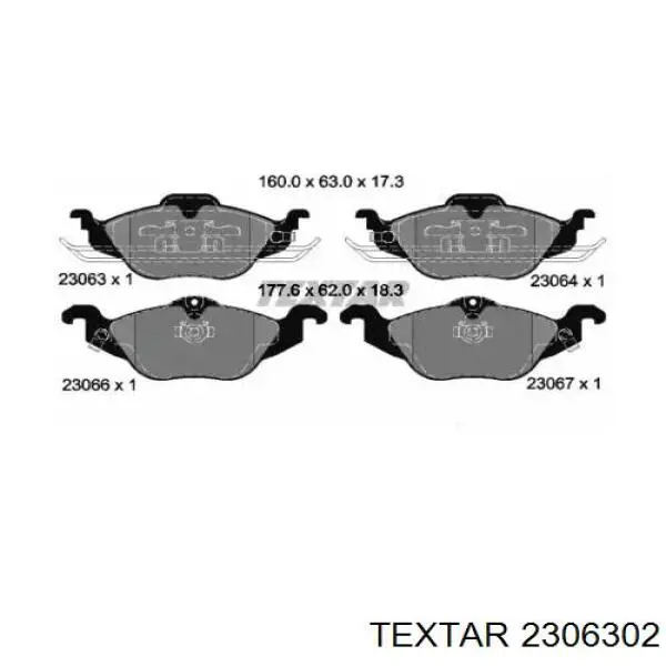 Тормозні колодки Textar 2306302