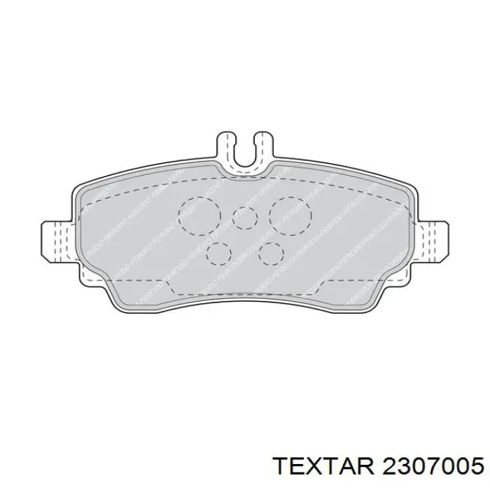 2307005 Textar Передні гальмівні колодки