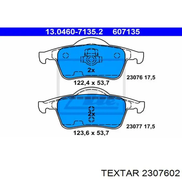 Задні гальмівні колодки Textar 2307602 ціна, від 15.65 USD