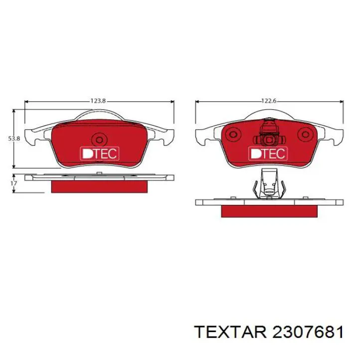 Купити 2307681 Textar Задні колодки