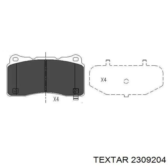 Гальмівні колодки Textar 2309204 ціна, від 31.55 USD
