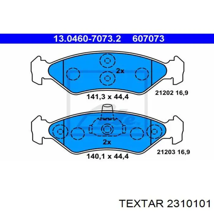 Гальмівні колодки Textar 2310101 ціна, від 14.64 USD