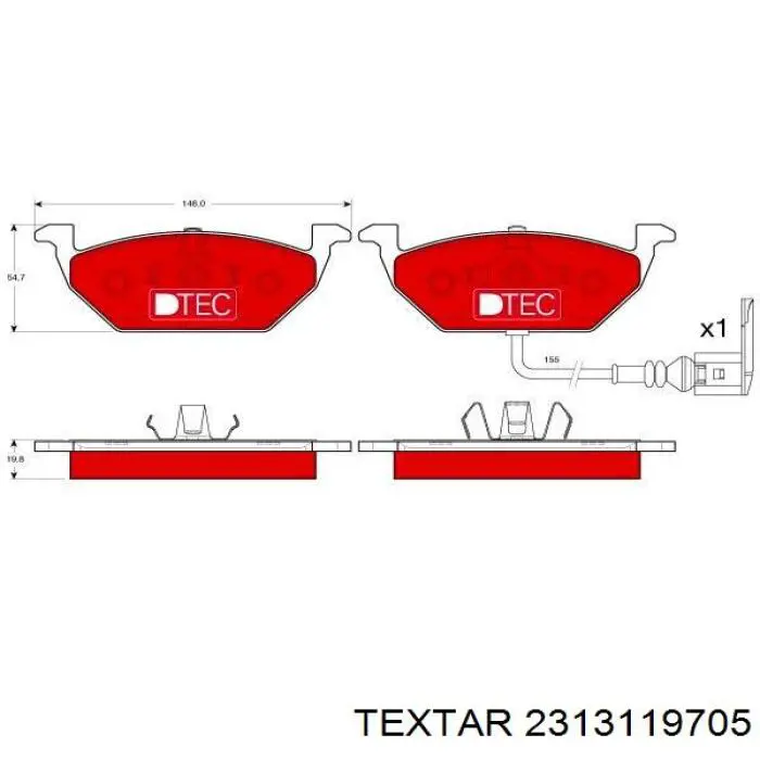 Гальмівні колодки Textar 2313119705 ціна, від 22.08 USD
