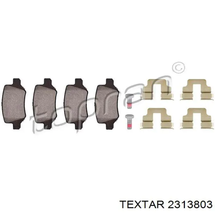 Задні гальмівні колодки Textar 2313803 ціна, від 15.08 USD