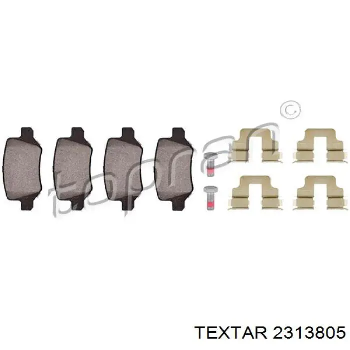 Задні гальмівні колодки 2313805 Textar