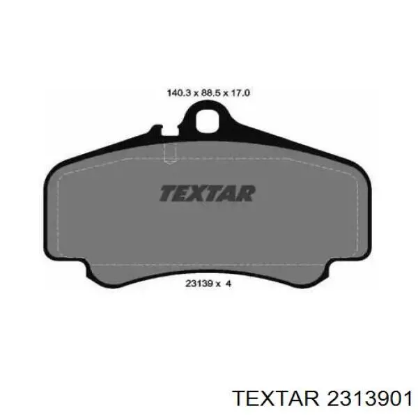Колодки гальмівні передні, дискові 2313901 Textar