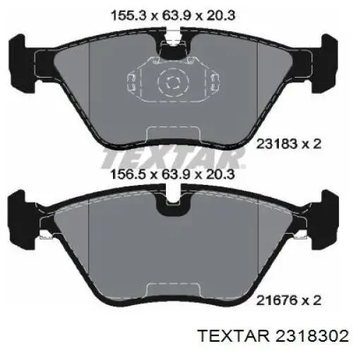 Гальмівні колодки Textar 2318302 ціна, від 49.56 USD
