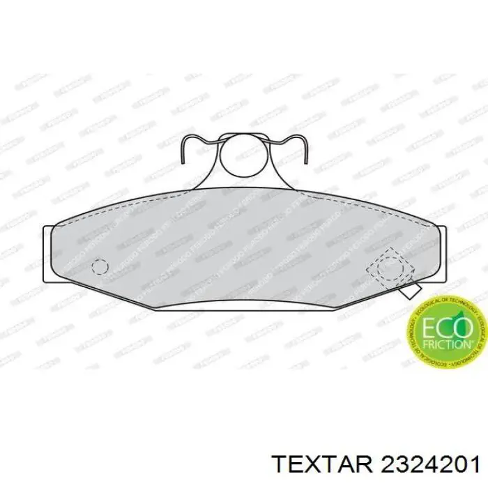 2324201 Textar Колодки гальмівні задні, дискові