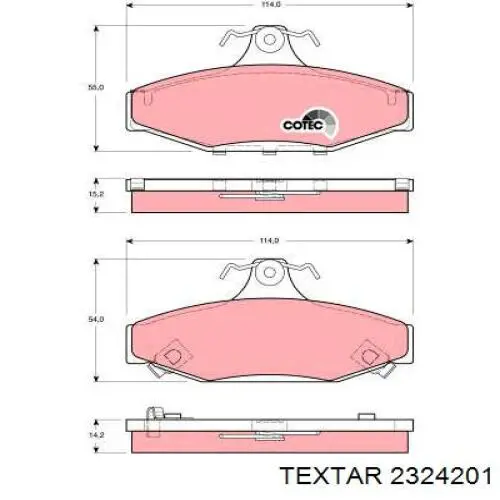 Купити 2324201 Textar Задні колодки