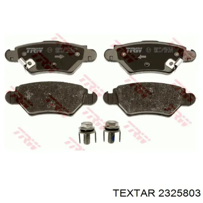 2325803 Textar Колодки гальмівні задні, дискові