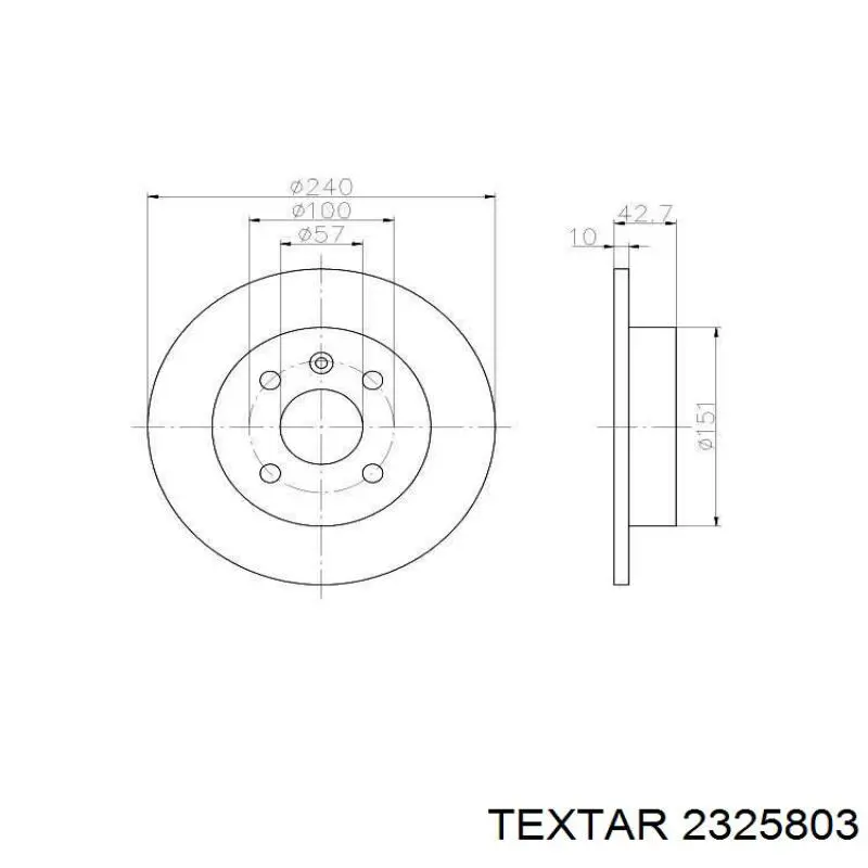 Задні дискові колодки Textar 2325803