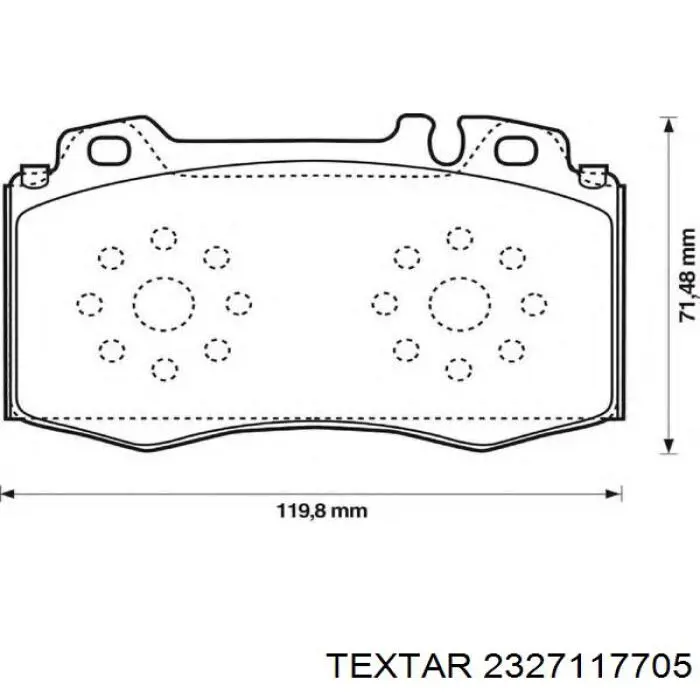 2327117705 Textar Передні гальмівні колодки