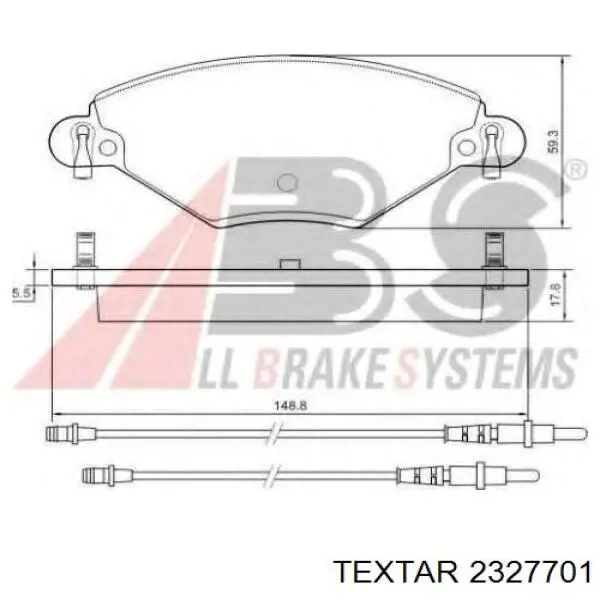 Гальмівні колодки Textar 2327701 ціна, від 25.98 USD