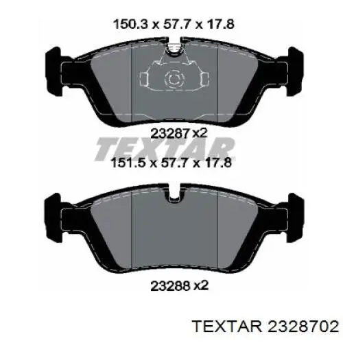 Гальмівні колодки Textar 2328702 ціна, від 17.08 USD
